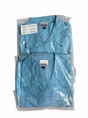 Cintas Women’s Work Uniform Shirts Size 18W Blue Short Sleeve NEW Lot of 2
